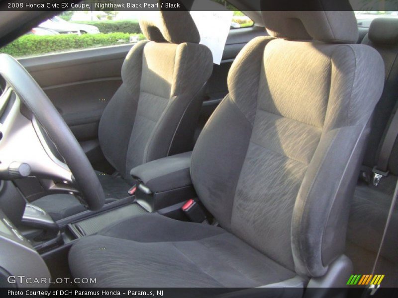 Nighthawk Black Pearl / Black 2008 Honda Civic EX Coupe