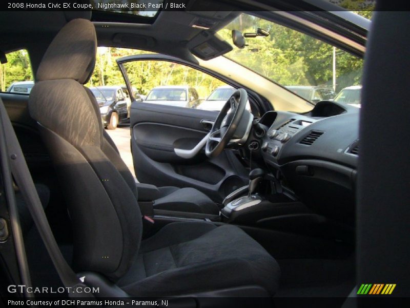 Nighthawk Black Pearl / Black 2008 Honda Civic EX Coupe