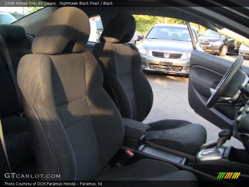 Nighthawk Black Pearl / Black 2008 Honda Civic EX Coupe