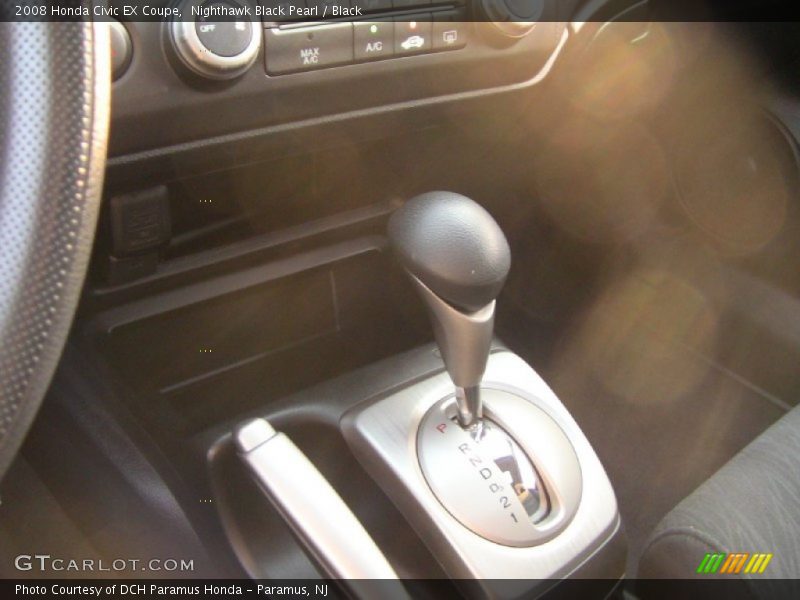 Nighthawk Black Pearl / Black 2008 Honda Civic EX Coupe
