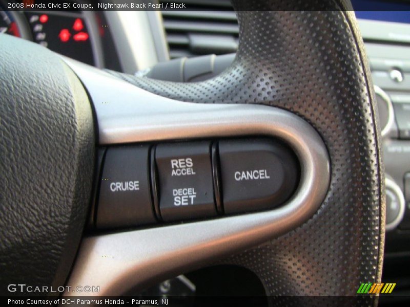 Nighthawk Black Pearl / Black 2008 Honda Civic EX Coupe