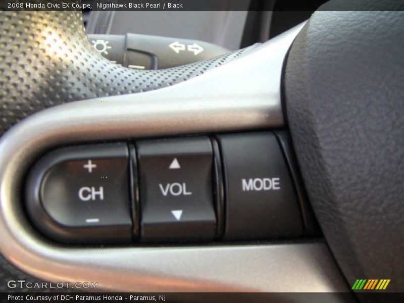 Nighthawk Black Pearl / Black 2008 Honda Civic EX Coupe