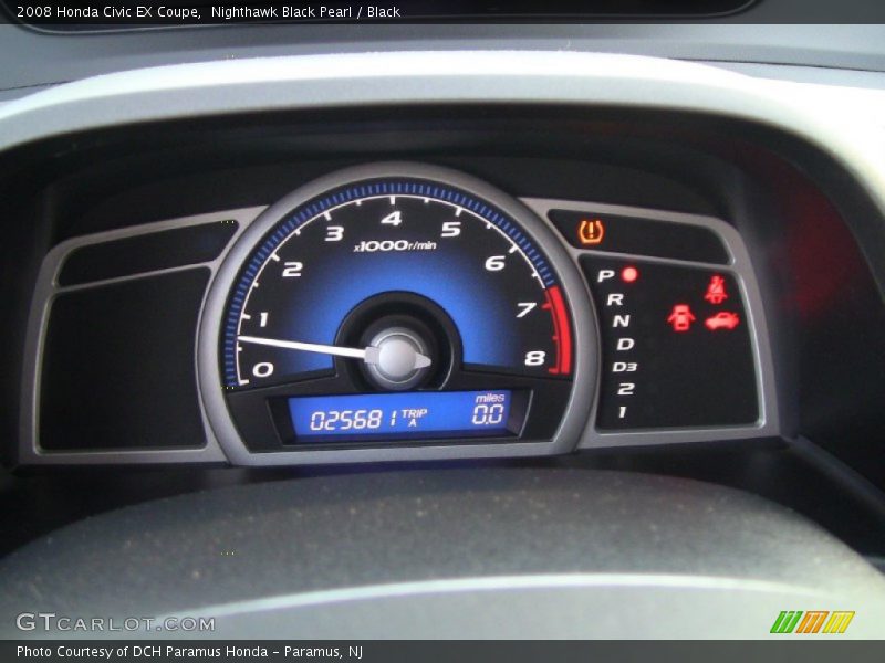 Nighthawk Black Pearl / Black 2008 Honda Civic EX Coupe