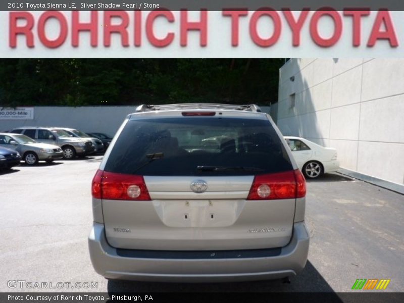 Silver Shadow Pearl / Stone 2010 Toyota Sienna LE