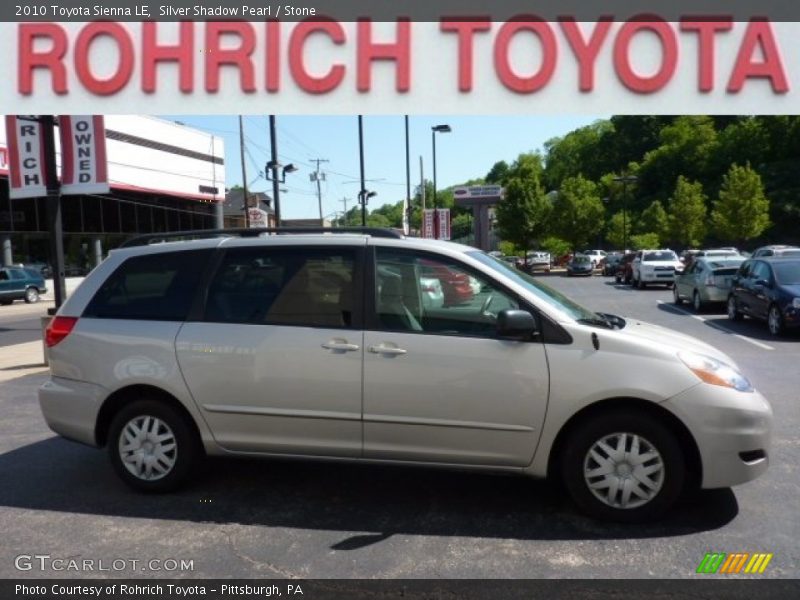 Silver Shadow Pearl / Stone 2010 Toyota Sienna LE