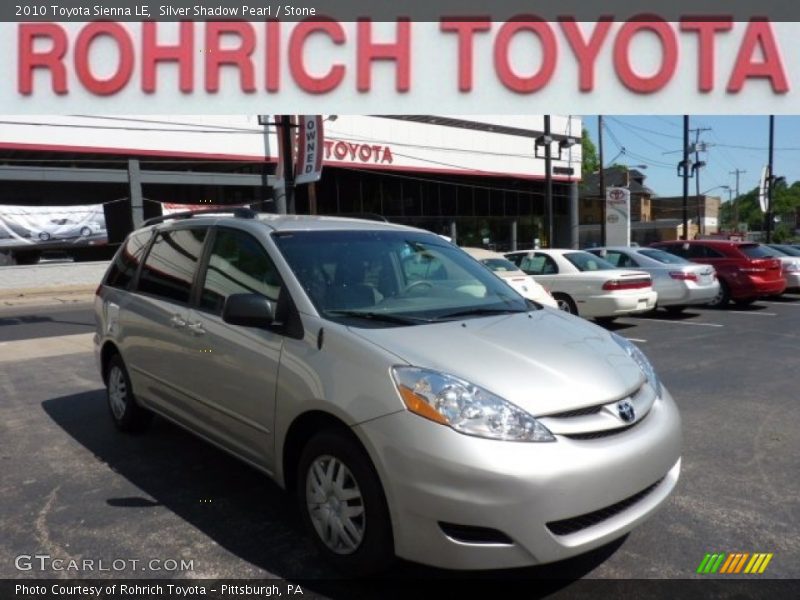 Silver Shadow Pearl / Stone 2010 Toyota Sienna LE