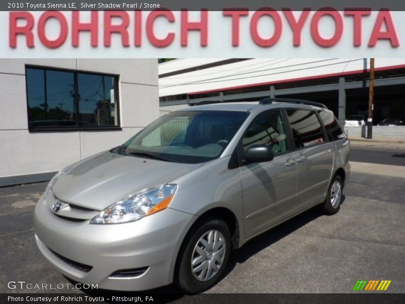 Silver Shadow Pearl / Stone 2010 Toyota Sienna LE