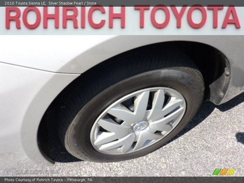 Silver Shadow Pearl / Stone 2010 Toyota Sienna LE