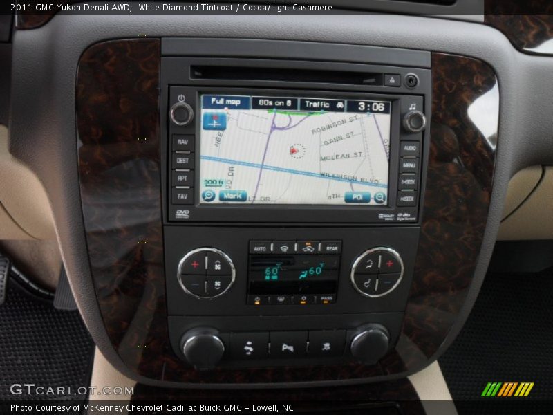 White Diamond Tintcoat / Cocoa/Light Cashmere 2011 GMC Yukon Denali AWD