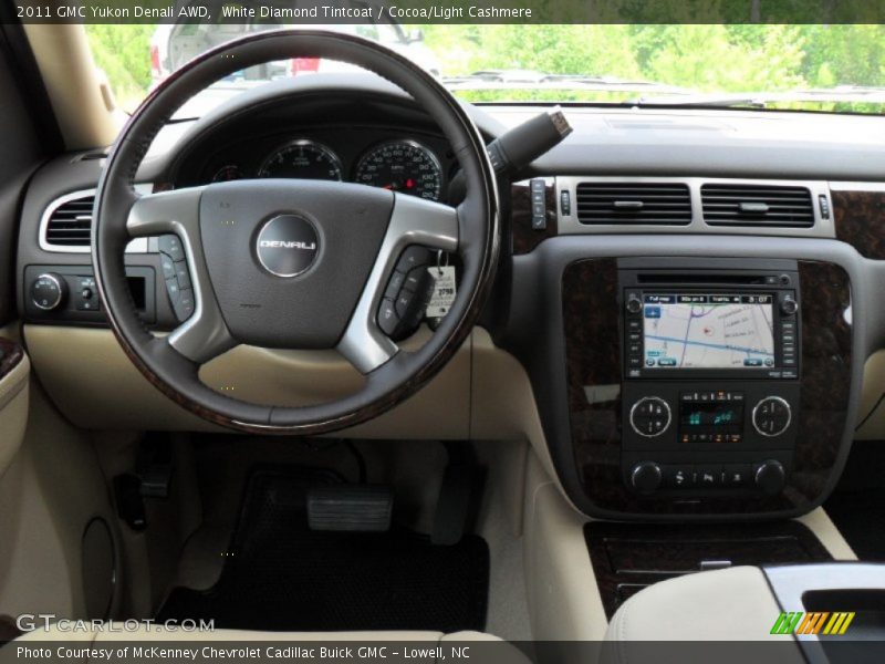 White Diamond Tintcoat / Cocoa/Light Cashmere 2011 GMC Yukon Denali AWD
