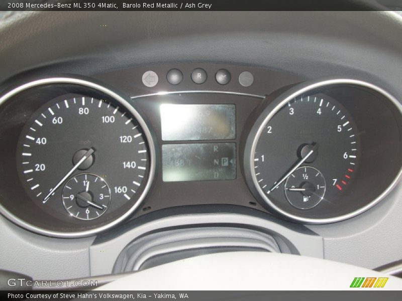 Barolo Red Metallic / Ash Grey 2008 Mercedes-Benz ML 350 4Matic