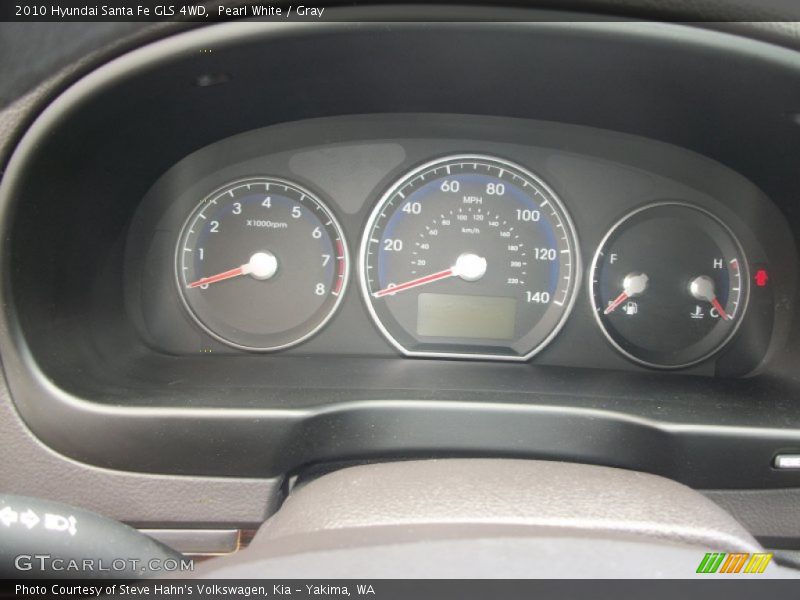 Pearl White / Gray 2010 Hyundai Santa Fe GLS 4WD