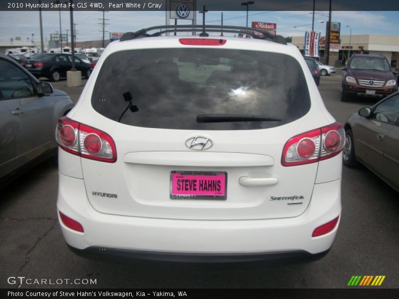 Pearl White / Gray 2010 Hyundai Santa Fe GLS 4WD