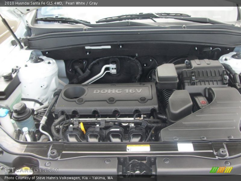 Pearl White / Gray 2010 Hyundai Santa Fe GLS 4WD