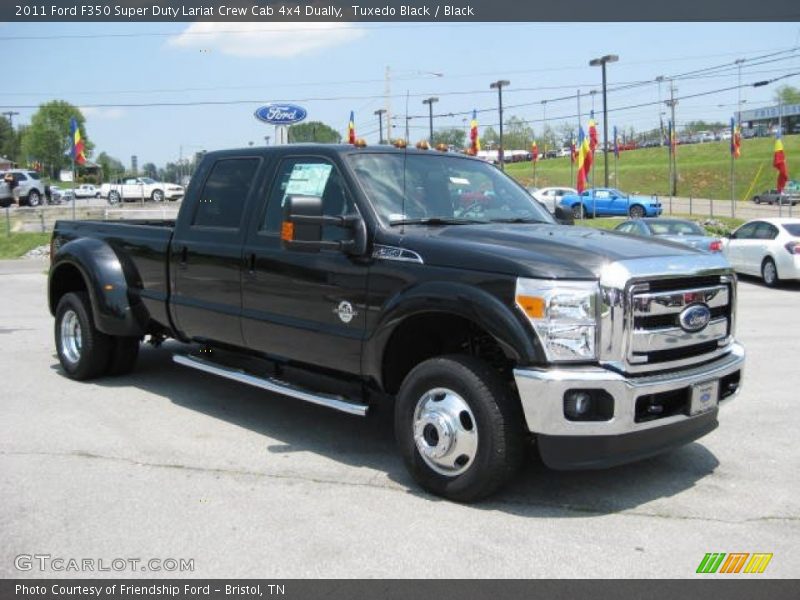 Tuxedo Black / Black 2011 Ford F350 Super Duty Lariat Crew Cab 4x4 Dually