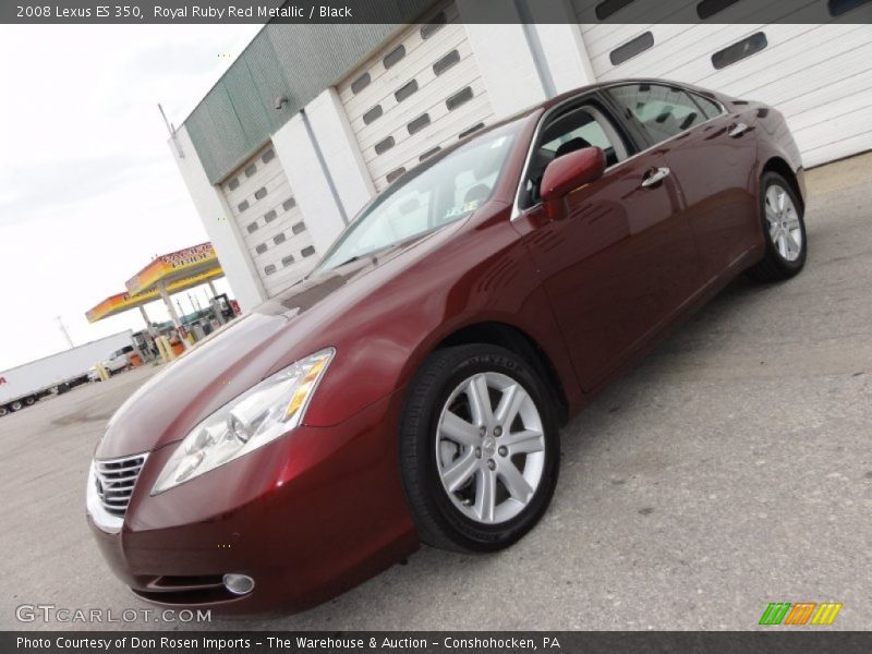 Royal Ruby Red Metallic / Black 2008 Lexus ES 350
