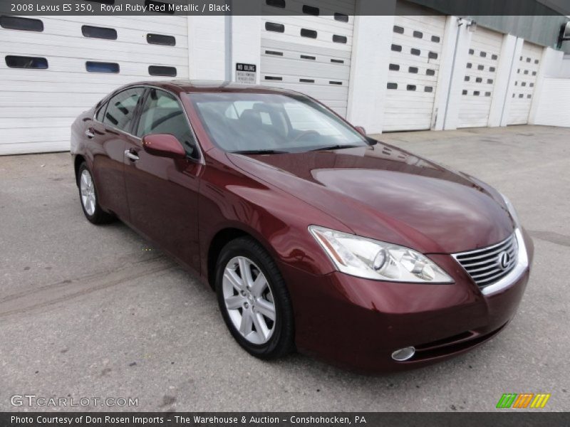 Royal Ruby Red Metallic / Black 2008 Lexus ES 350