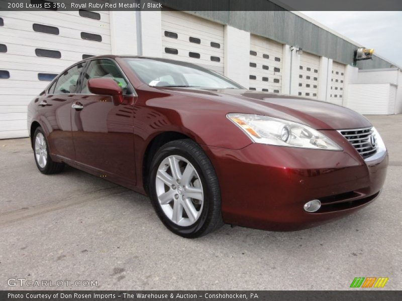 Royal Ruby Red Metallic / Black 2008 Lexus ES 350