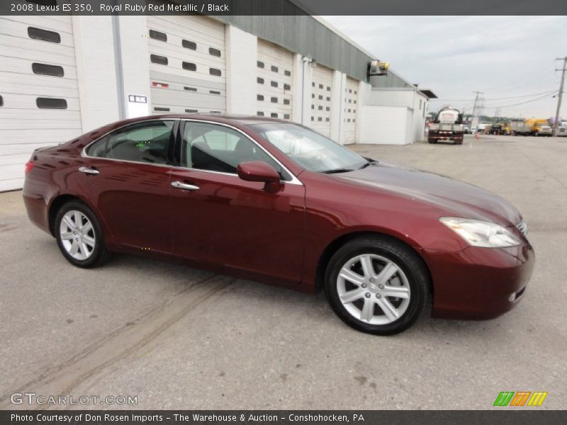 Royal Ruby Red Metallic / Black 2008 Lexus ES 350