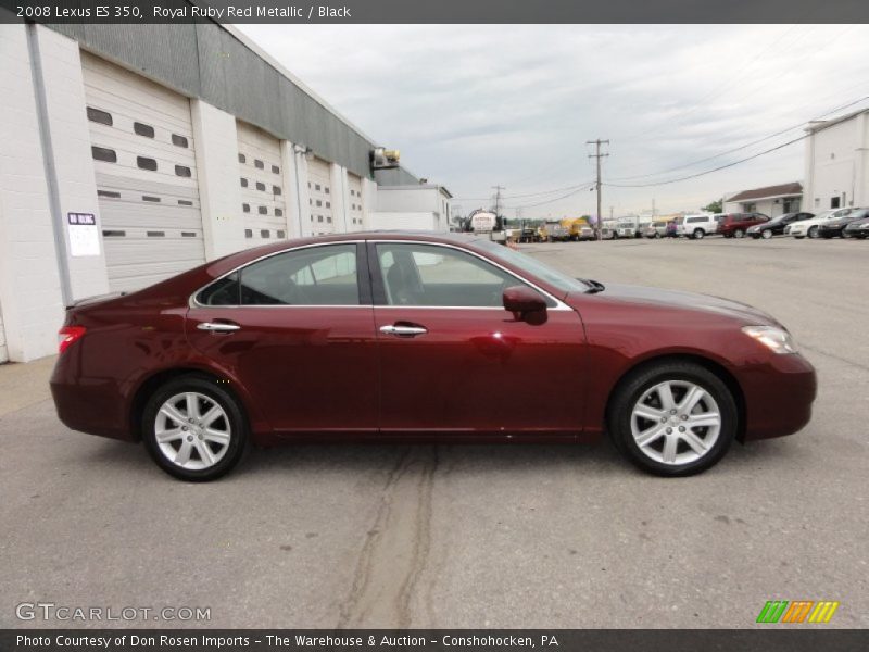 Royal Ruby Red Metallic / Black 2008 Lexus ES 350