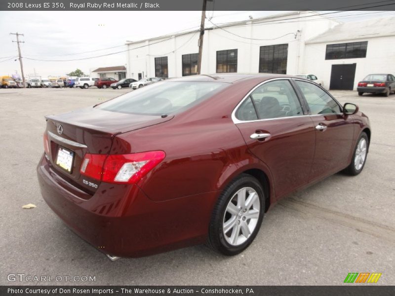 Royal Ruby Red Metallic / Black 2008 Lexus ES 350