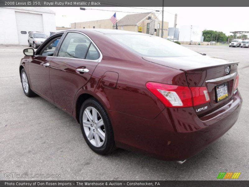 Royal Ruby Red Metallic / Black 2008 Lexus ES 350