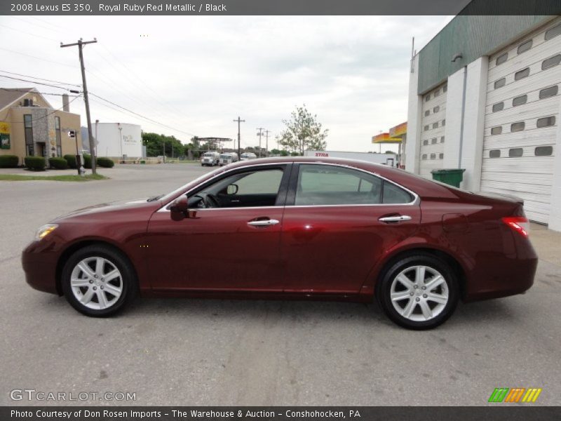 Royal Ruby Red Metallic / Black 2008 Lexus ES 350