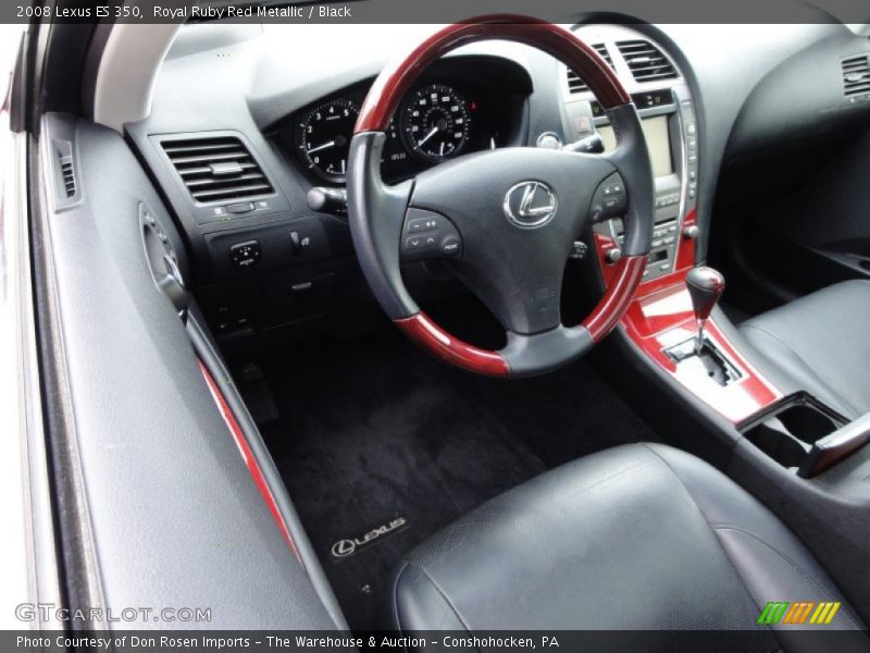 Royal Ruby Red Metallic / Black 2008 Lexus ES 350