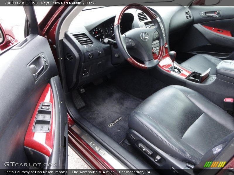 Royal Ruby Red Metallic / Black 2008 Lexus ES 350