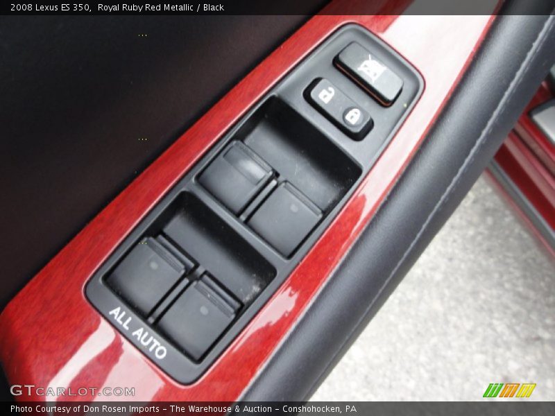 Royal Ruby Red Metallic / Black 2008 Lexus ES 350