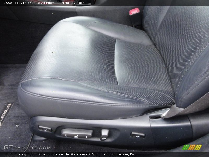 Royal Ruby Red Metallic / Black 2008 Lexus ES 350