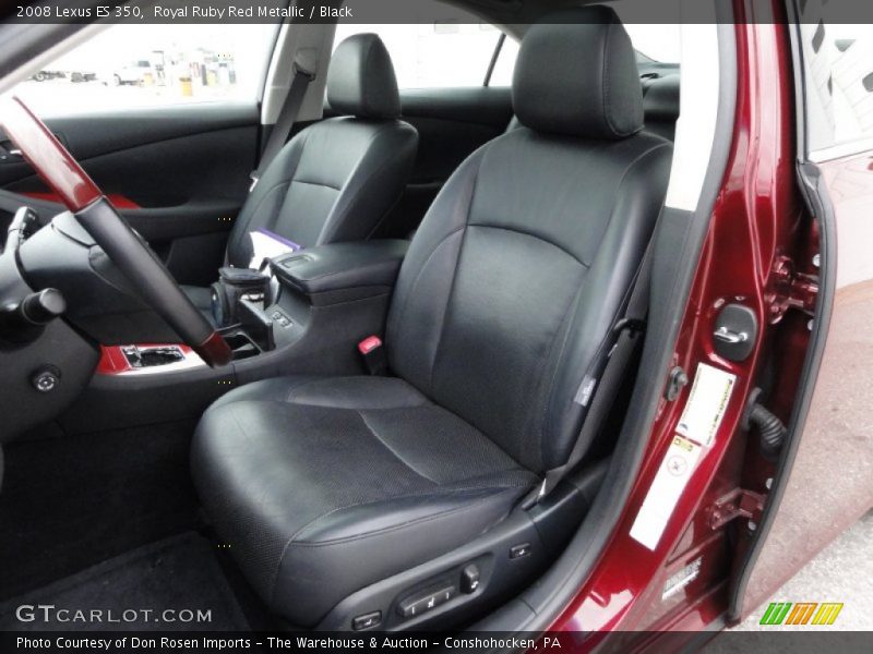 Royal Ruby Red Metallic / Black 2008 Lexus ES 350