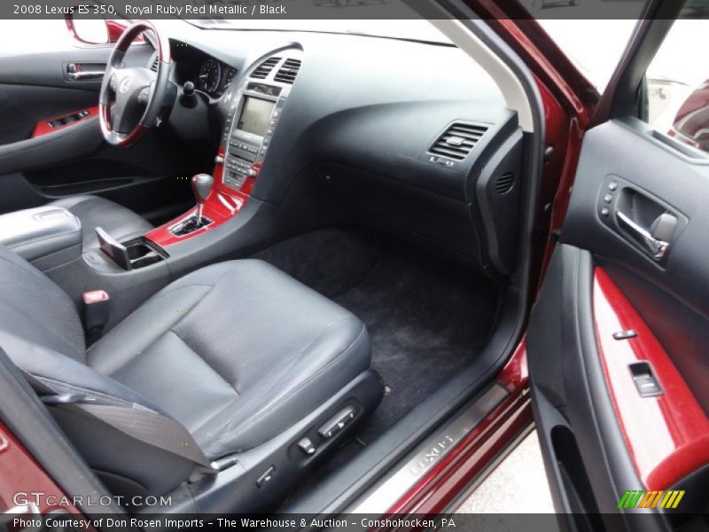 Royal Ruby Red Metallic / Black 2008 Lexus ES 350
