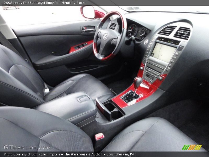 Royal Ruby Red Metallic / Black 2008 Lexus ES 350
