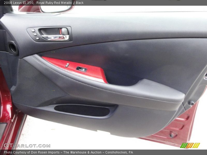 Royal Ruby Red Metallic / Black 2008 Lexus ES 350
