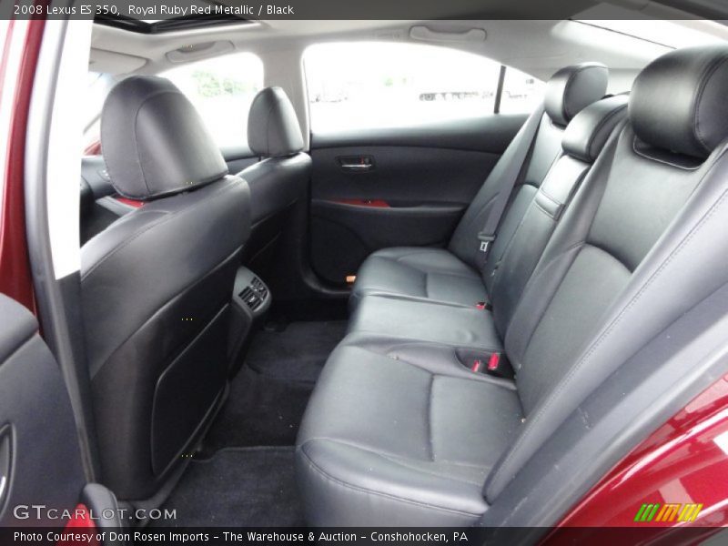 Royal Ruby Red Metallic / Black 2008 Lexus ES 350