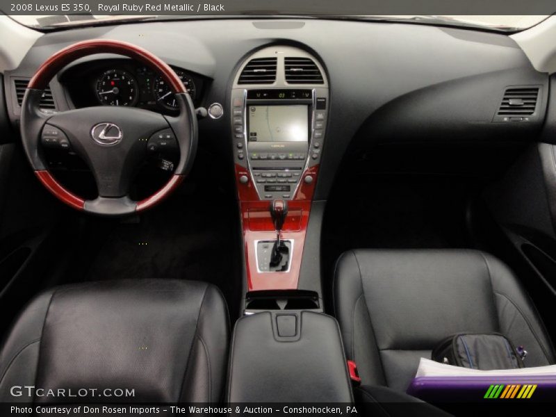 Royal Ruby Red Metallic / Black 2008 Lexus ES 350