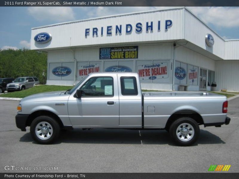Silver Metallic / Medium Dark Flint 2011 Ford Ranger XL SuperCab