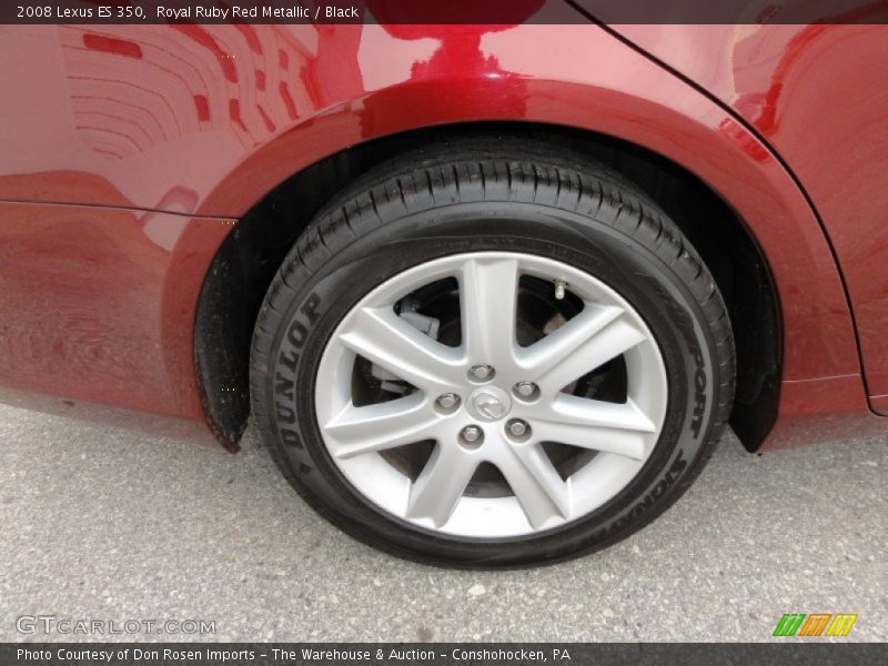 Royal Ruby Red Metallic / Black 2008 Lexus ES 350