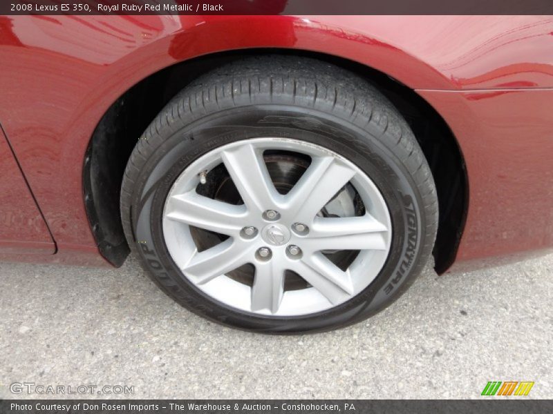 Royal Ruby Red Metallic / Black 2008 Lexus ES 350