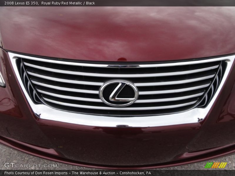 Royal Ruby Red Metallic / Black 2008 Lexus ES 350