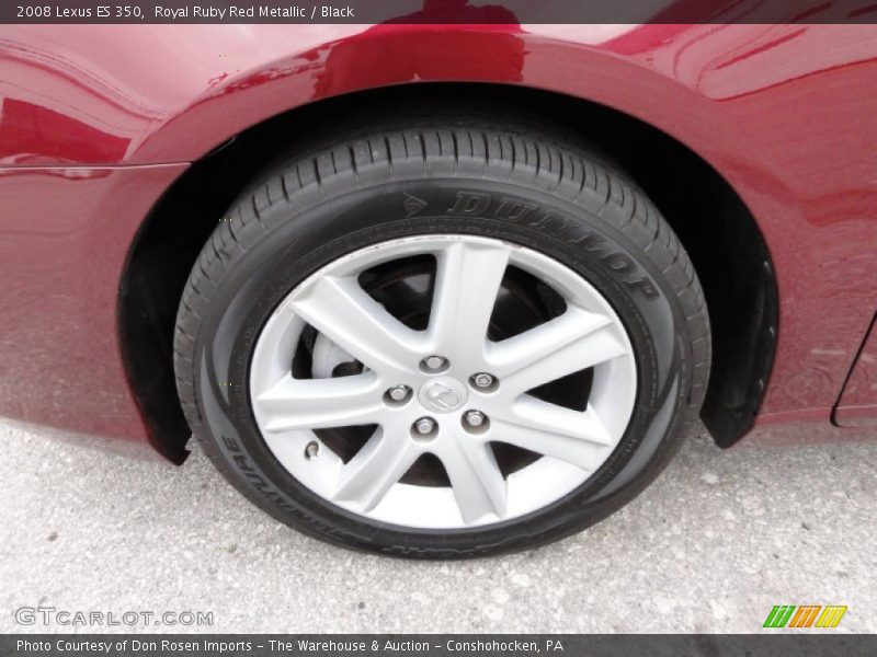 Royal Ruby Red Metallic / Black 2008 Lexus ES 350