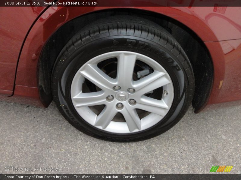Royal Ruby Red Metallic / Black 2008 Lexus ES 350