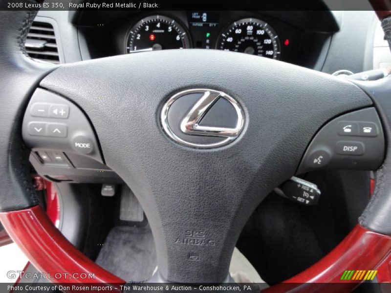 Royal Ruby Red Metallic / Black 2008 Lexus ES 350