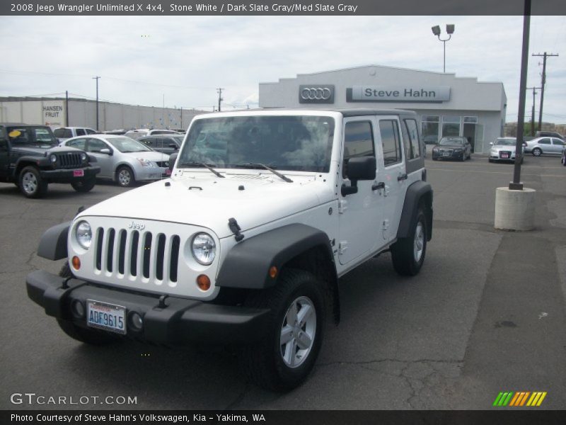 Stone White / Dark Slate Gray/Med Slate Gray 2008 Jeep Wrangler Unlimited X 4x4