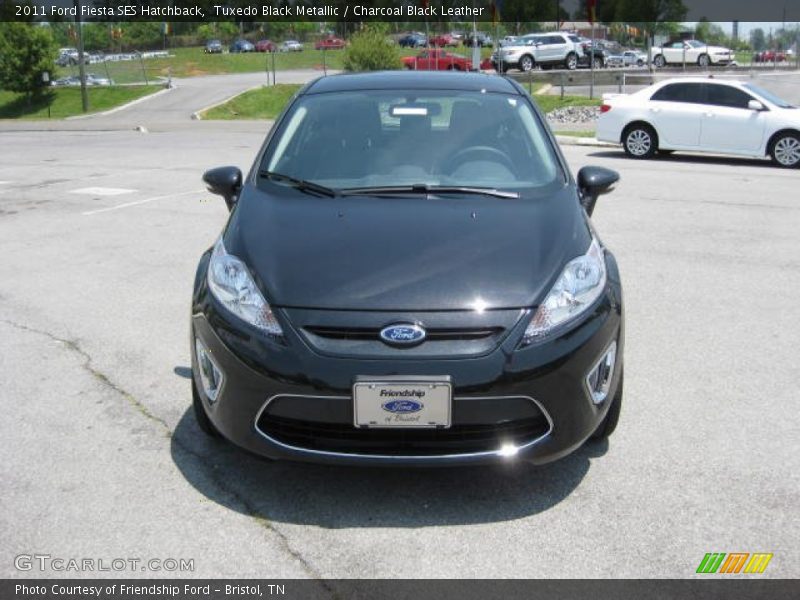 Tuxedo Black Metallic / Charcoal Black Leather 2011 Ford Fiesta SES Hatchback