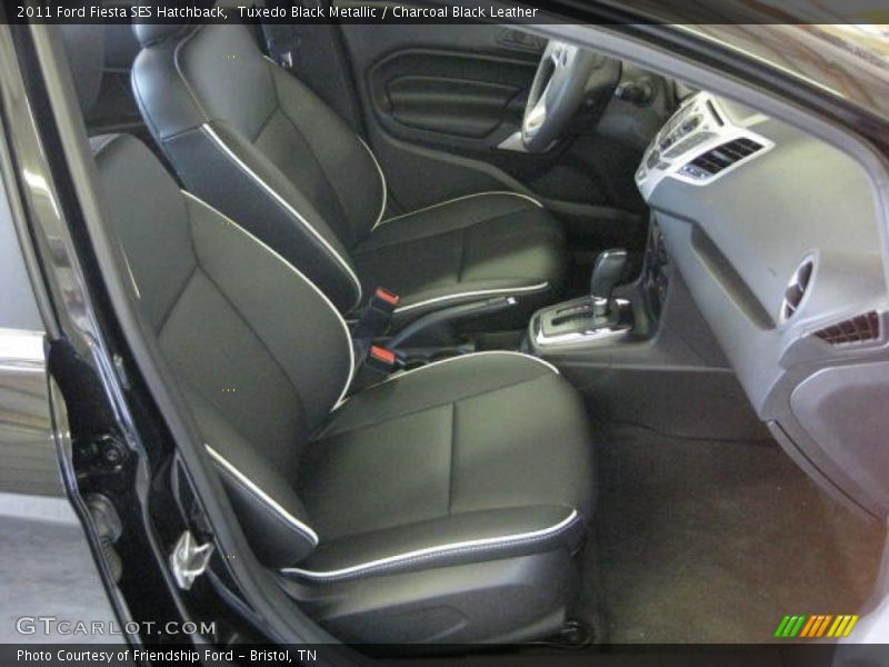 Tuxedo Black Metallic / Charcoal Black Leather 2011 Ford Fiesta SES Hatchback