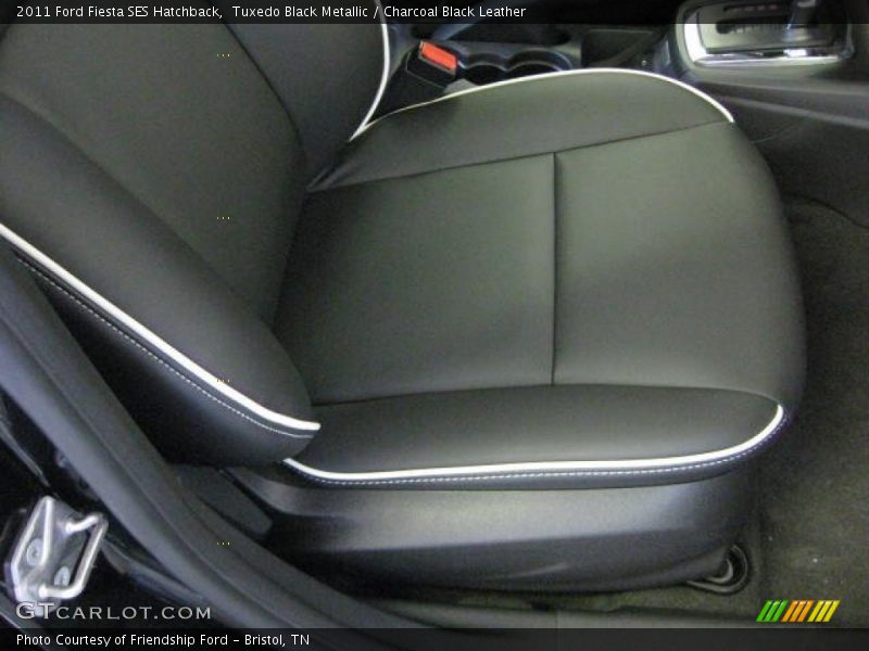 Tuxedo Black Metallic / Charcoal Black Leather 2011 Ford Fiesta SES Hatchback