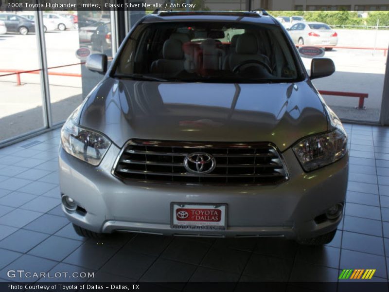 Classic Silver Metallic / Ash Gray 2008 Toyota Highlander Limited