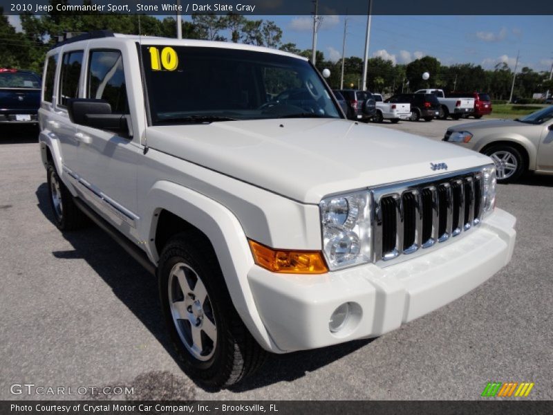 Stone White / Dark Slate Gray 2010 Jeep Commander Sport